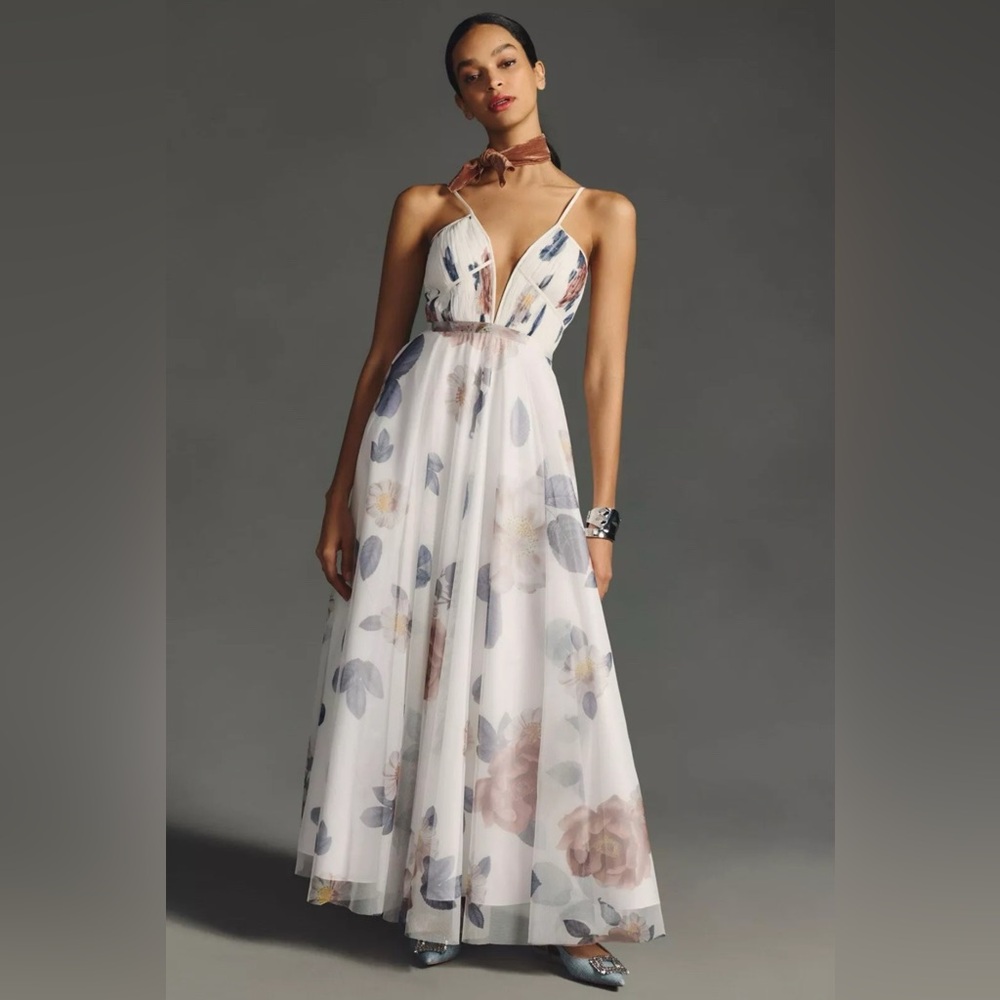 Geisha Designs corset tulle maxi